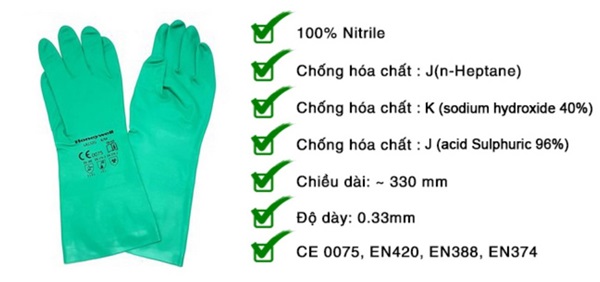 Găng tay thực phẩm chống hóa chất Honeywell LA132G